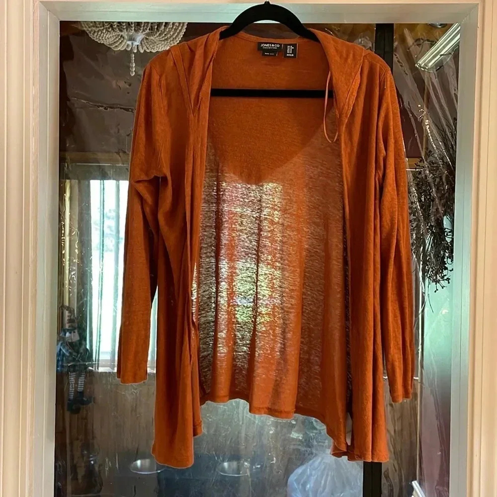 Jones Ny, Sz Med Cardigan, Open Front